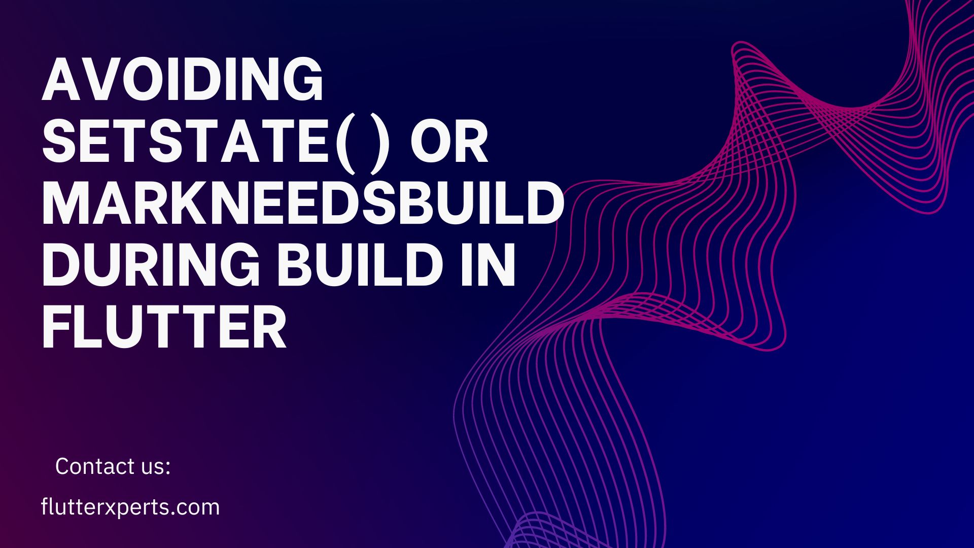 Troubleshooting “setState() or markNeedsBuild Called During Build” Error in Flutter